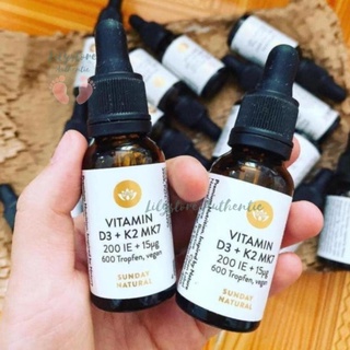 Vitamin D3 K2 MK7 200IE Sunday Natural, 20ml Đức chính hãng