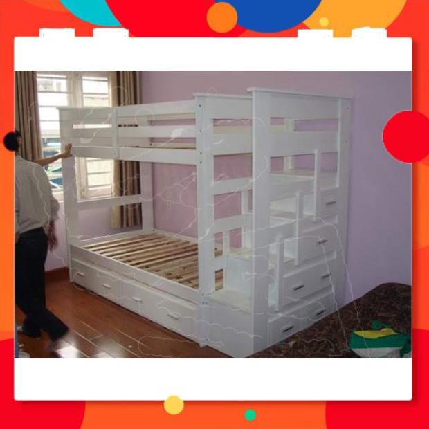 [XẢ HÀNG] Giường 3 Tầng Ali Gỗ Tự Nhiên- Trắng | BigBuy360 - bigbuy360.vn