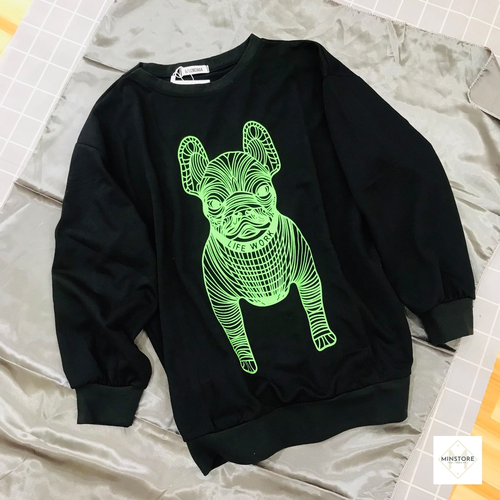 Áo Nỉ Sweater Nam Nữ Hình Chó Lưới 3D Unisex Form Rộng Dày Dặn  Giả Rẻ Tận Xưởng