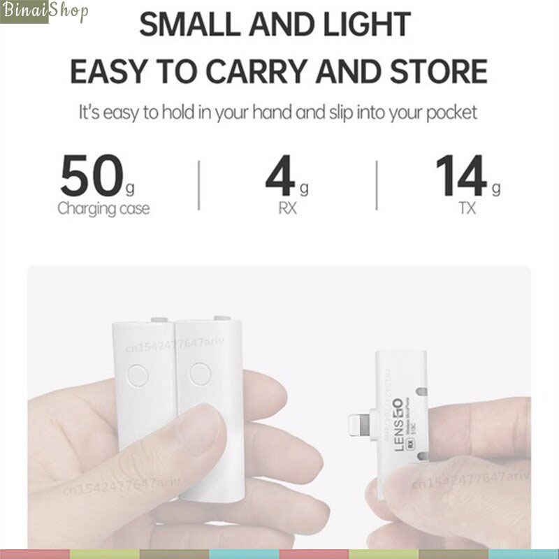 Lensgo LWM-518C - Micro Cài Áo Không Dây 2.4GHz, Thu Âm Cho Điện Thoại Làm Vlog, Tik Tok, Phát Trực Tiếp