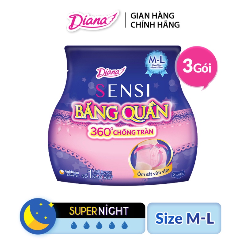 Băng vệ sinh Diana - Kotex Ban Đêm Dạng Quần