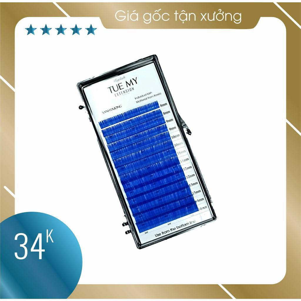 Xanh Dương - Mi Lụa Màu Classic 0.07 Mix Size (14 line)