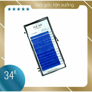 Xanh dương - mi lụa màu classic 0.07 mix size