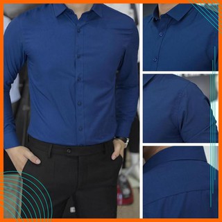 Áo sơ mi - Áo sơ mi lụa cao cấp - Chất liệu lụa trơn, không nhăn không bai, mặc cực mát.