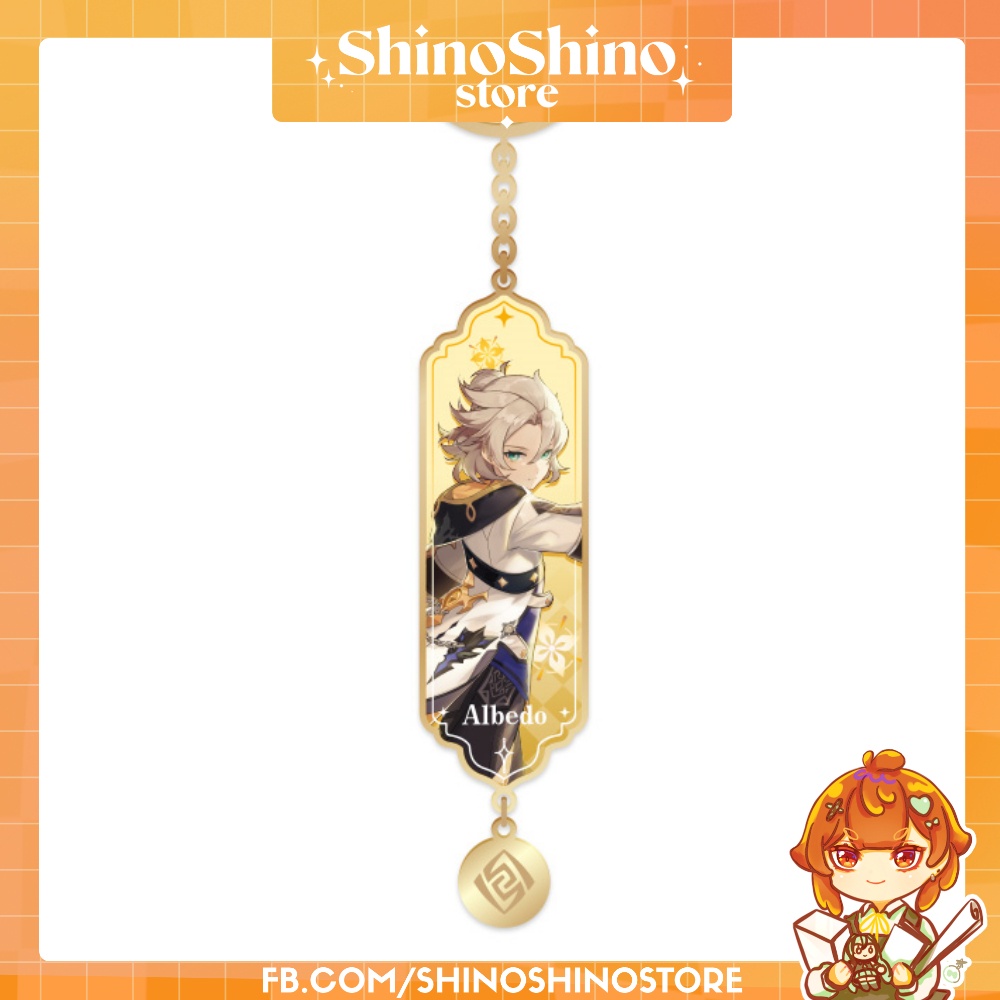 [có sẵn] móc kim loại hình banner genshin impact official chính hãng