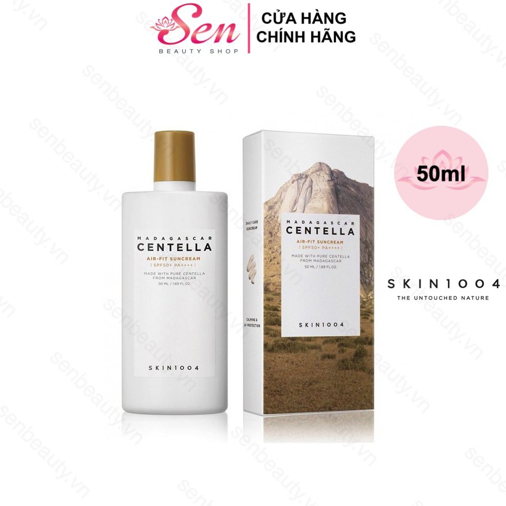 Kem Chống Nắng Rau Má Cân Bằng Ẩm SKIN1004 Madagascar Centella Air-Fit Suncream SPF50+ PA++++ 50ml