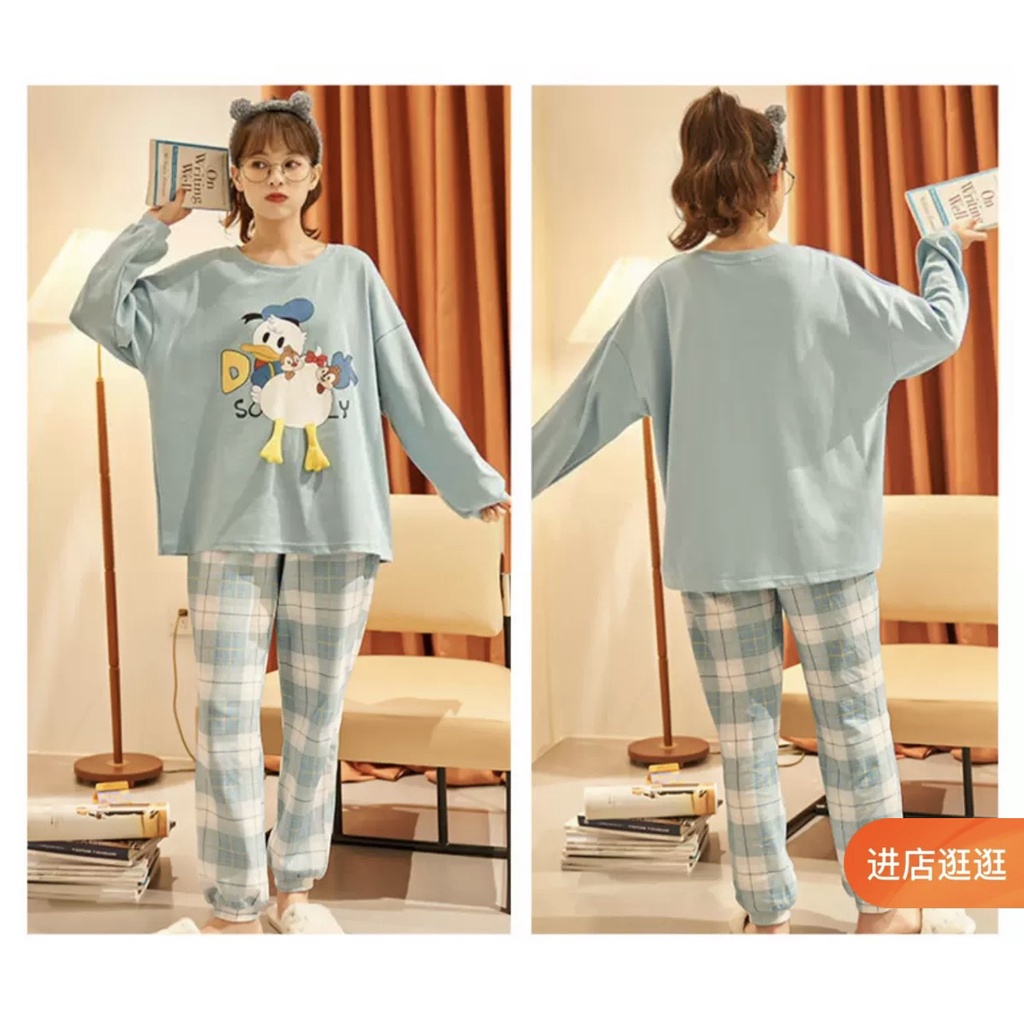 Bộ Cotton Thu Đông Nữ Chất Cotton Dày Dặn Hình In 3D Sắc Nét Hàng Đẹp QCCC