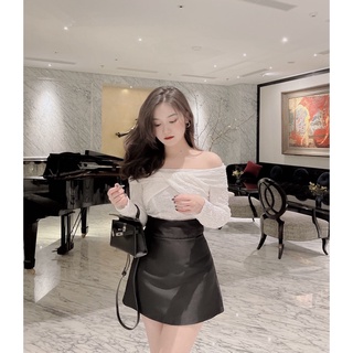 Chân váy tafta trơn cạp cao