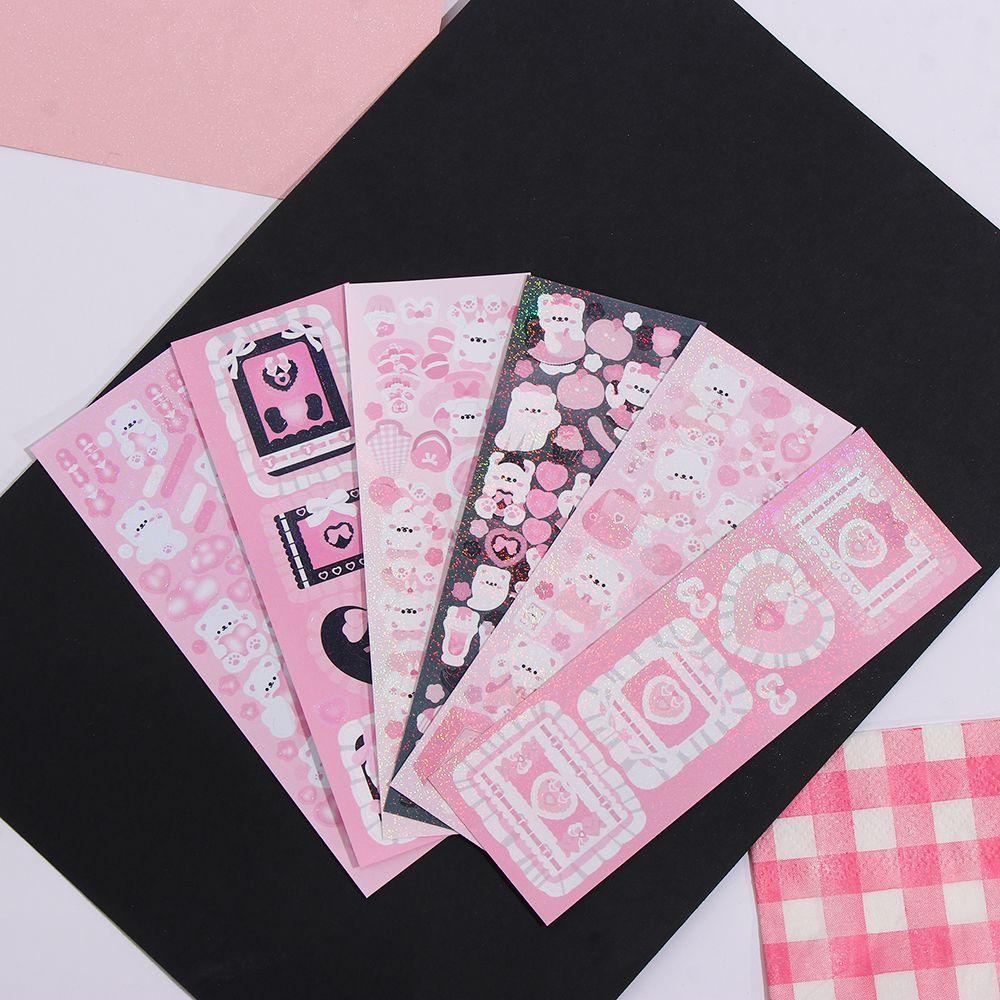 ZAIJIE24 Sticker Dán Khung Ảnh Hình Động Vật Nhiều Màu Sắc Dễ Thương