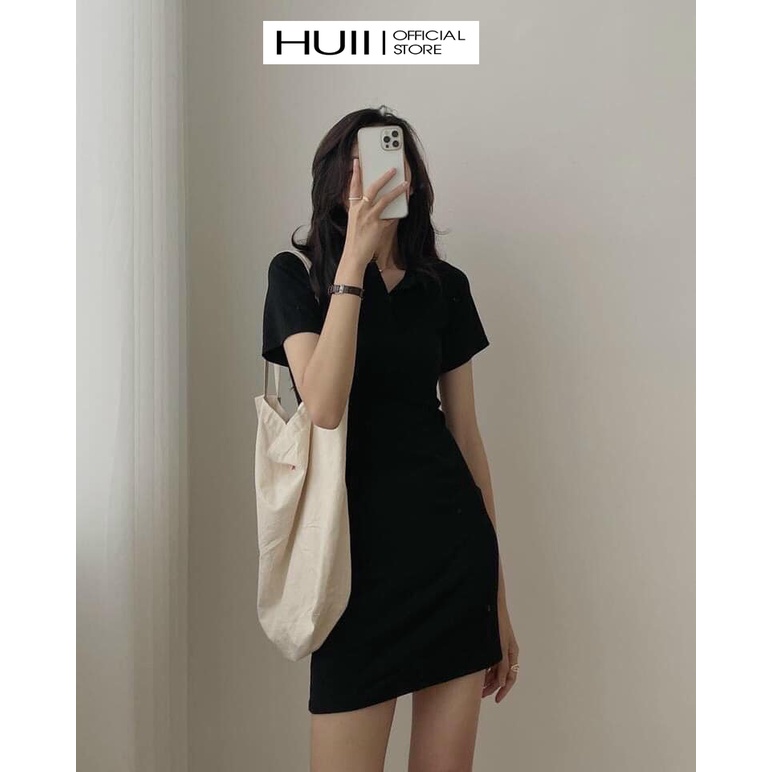 Đầm polo body tay ngắn Huii.Store xinh yêu, váy polo đi dự tiệc, đi chơi dạo phố, đi bar sang chảnh