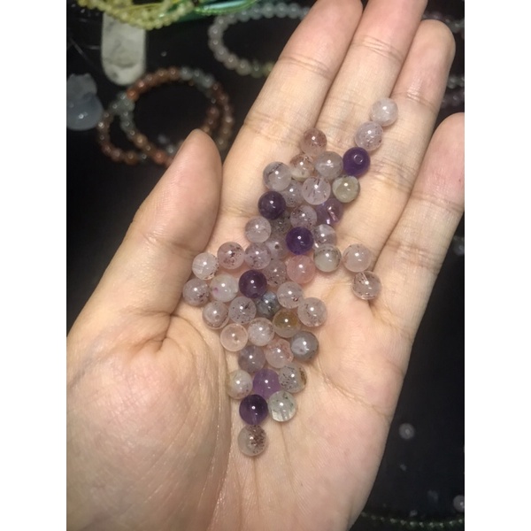 Hạt lẻ đá thanh tẩy SuperSeven khoáng nhiều đẹp làm HandMade , DIY