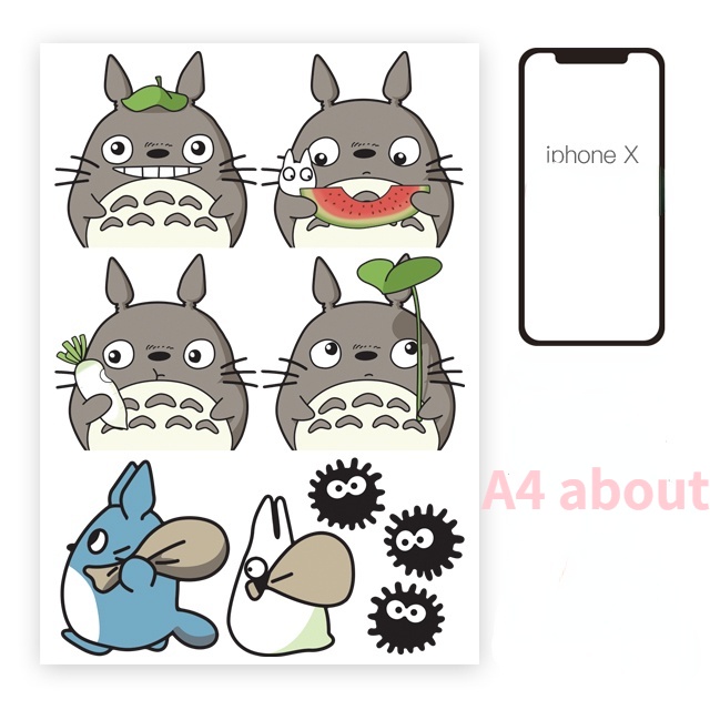 [A4 Size / 1 Bộ!!!]Hayao Miyazaki Anime Series!Miếng Dán Trang Trí Xe Hơi Họa Tiết Hoạt Hình Totoro Vui Nhộn