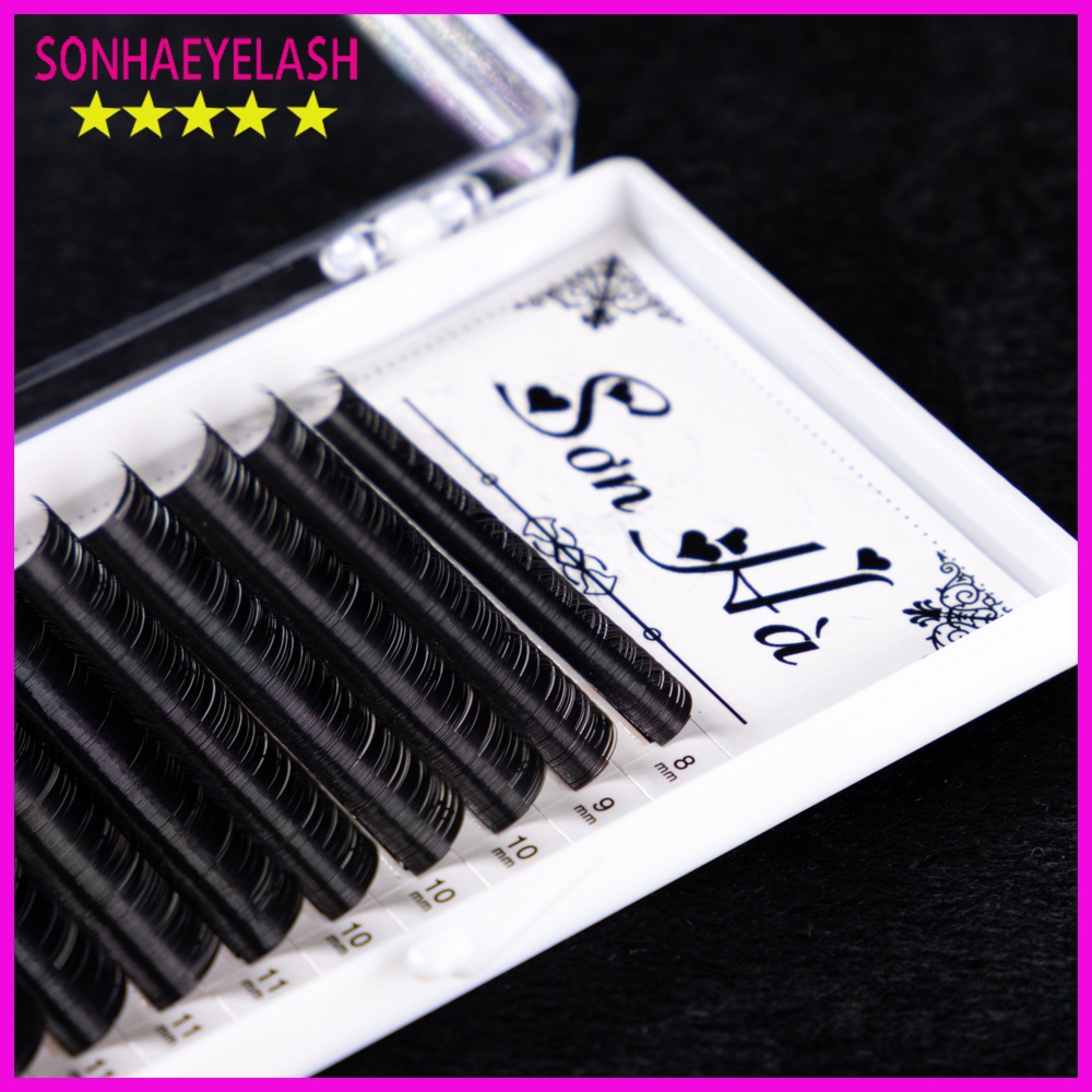 Mi khay mix độ cong C, D, CC 1 khay đủ size từ 8mm - 13mm, Sơn Hà eyelash chuyên sỉ lẻ dụng cụ mi