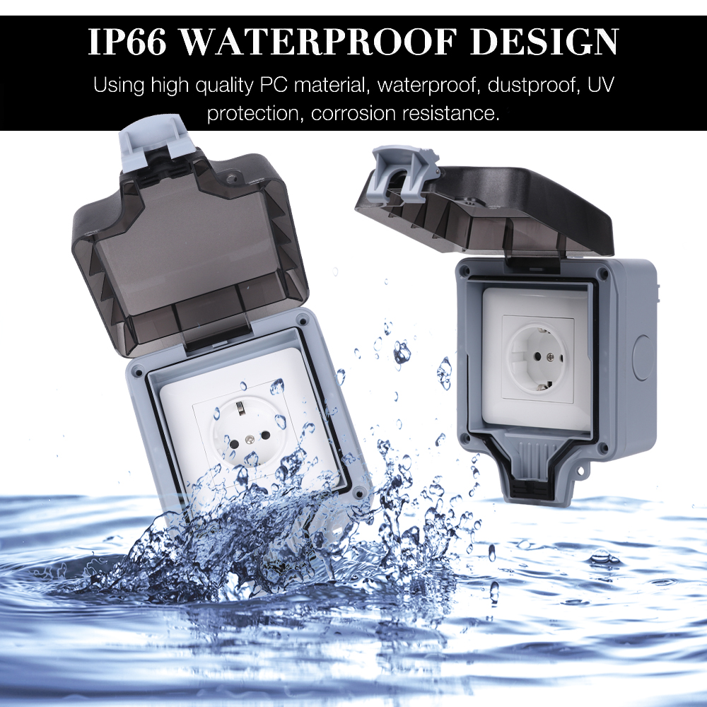 Ổ cắm điện ngoài trời chống nước chuyên dụng Ip66