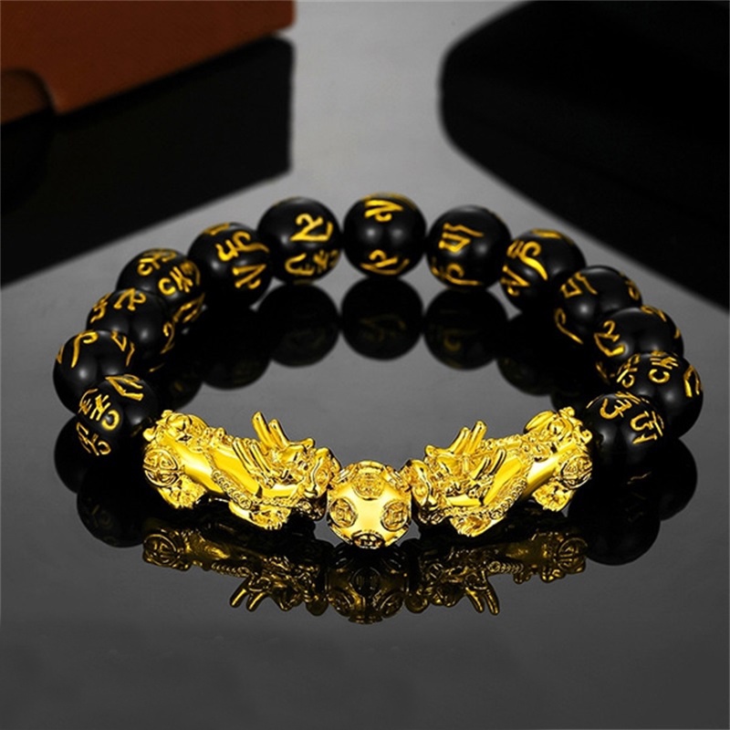 Vòng tay chuỗi hạt hình tỳ hưu 3D thời trang dành cho nam và nữ