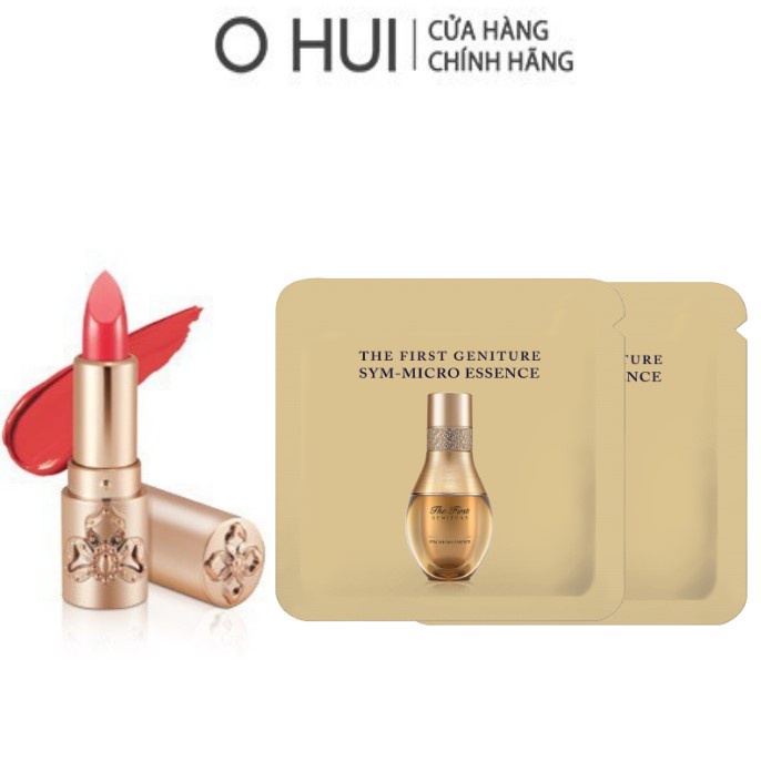 Combo Son dưỡng bển màu chống lão hoá và Tinh chất tăng cường tế bào gốc chống lão hóa toàn diện O HUI