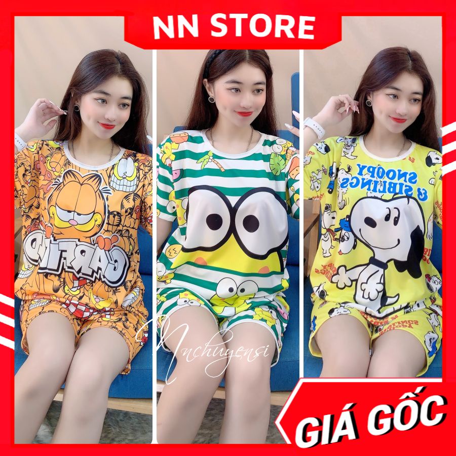 Đồ bộ bé trai bé gái 35kg mặc nhà in bò sữa hoạt hình dễ thương DBRBD SIZE S