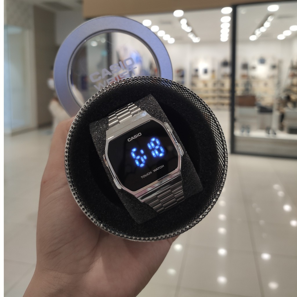Đồng hồ nam nữ điện tử Casio A168 màn hình full led cảm ứng , thời trang , sang trọng, lịch lãm-HN_001