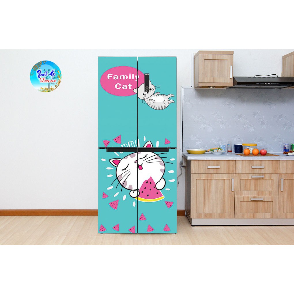 Tấm dán, decal dán trang trí tủ lạnh