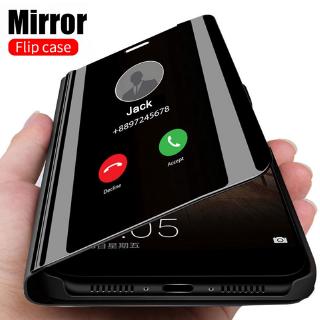 Ốp Lưng Nắp Gập Tráng Gương Cao Cấp Cho Oppo A5 2020 A9 2020 Realme C1 C2 C3 3 3i 5 5i 5s 6i 5 Pro 6 Pro