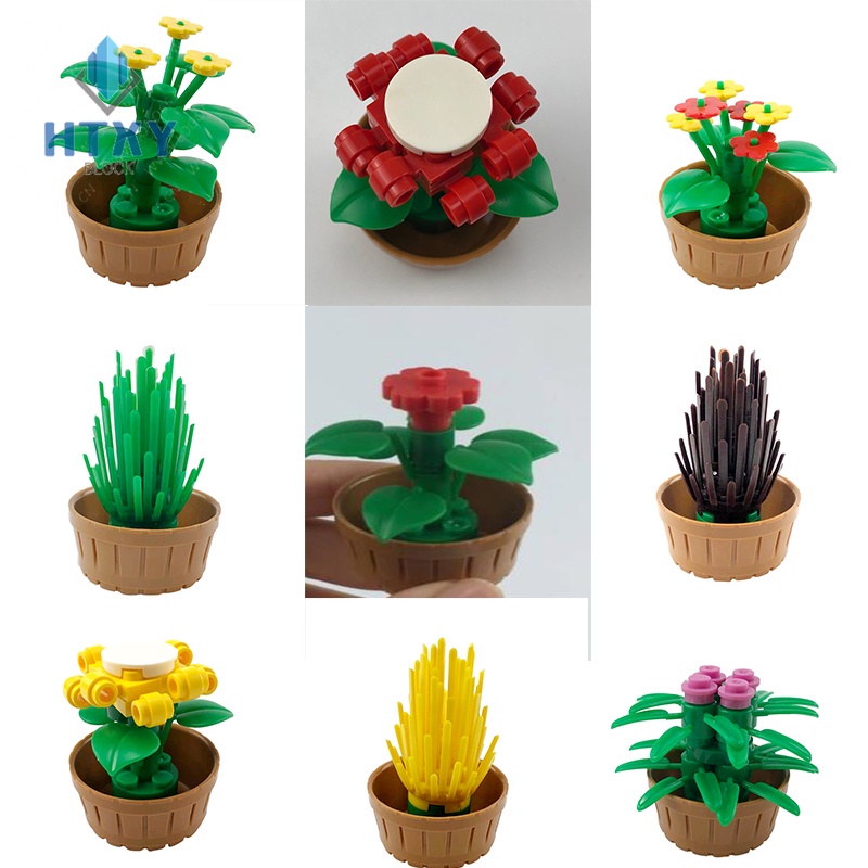 Bộ đồ chơi lắp ráp lego mô hình chậu cây nhỏ DIY dành cho trẻ em