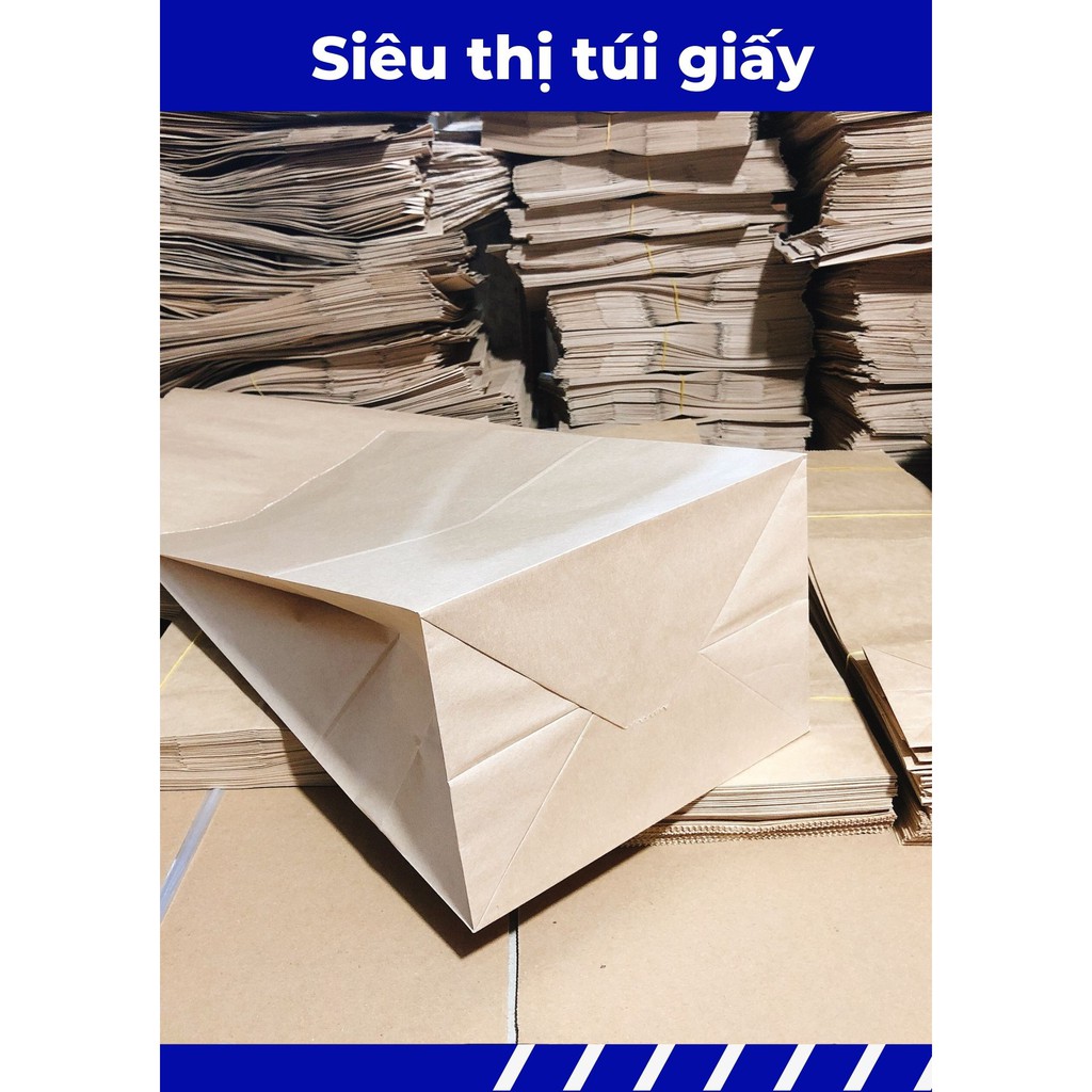 [SET 10 CHIẾC] TÚI GIẤY KRAFT S5: 21.5x15x41.5 KHÔNG QUAI ( ẢNH THẬT)