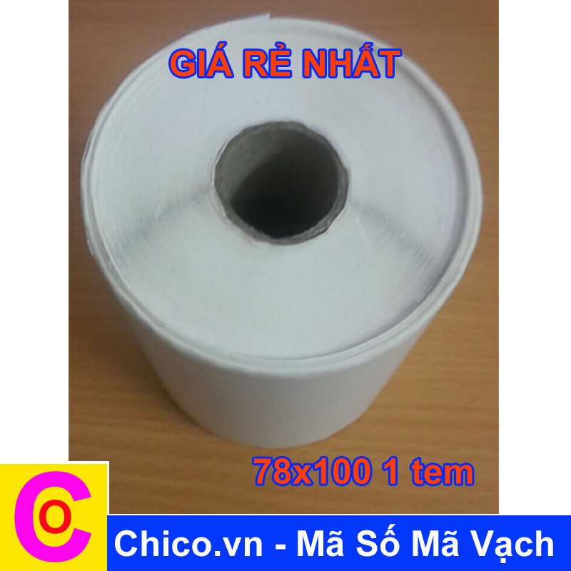 Giấy in mã vạch tem nhiệt các loại 35X22 2 tem ,50x30,58x40,78x100,75x100,80x80 chuyên dụng cho các cửa hàng Chico.vn