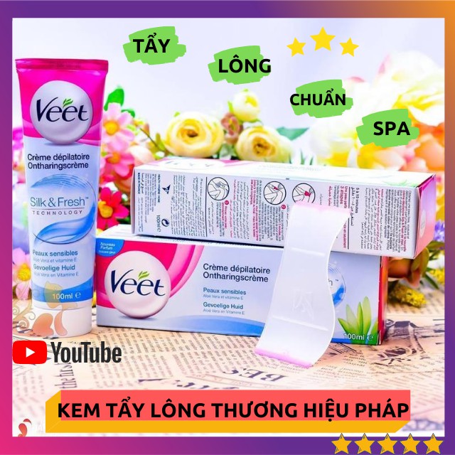 [HÀNG XÁCH TAY PHÁP] Kem Tẩy Triệt Lông Veet Toàn Thân Nách Chân Tay Thương Hiệu Pháp 100ml Cream Depilatoire | BigBuy360 - bigbuy360.vn