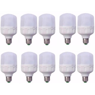 Bộ 10 bóng đèn led bulb trụ kín nước 10w đuôi E27 ánh sáng trắng, vàng