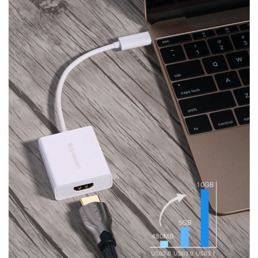 Bộ chuyển đổi USB Type-C sang HDMI dài 20CM UGREEN 40273