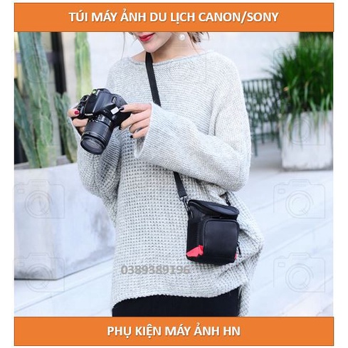 Túi máy ảnh du lịch dùng cho máy ảnh mirrorless Canon M/Sony alpha