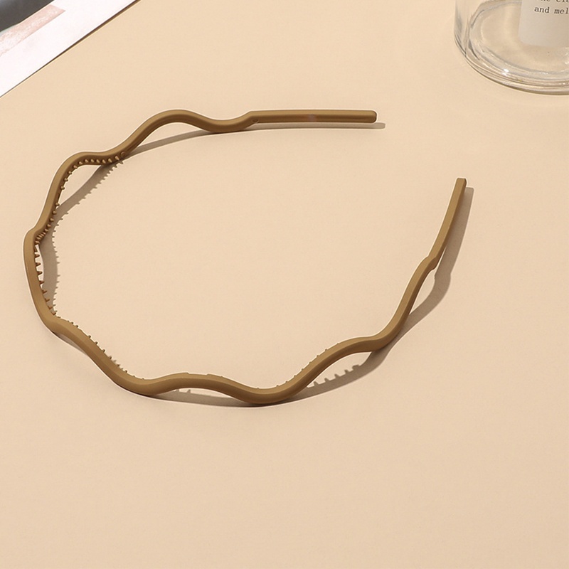 Băng Đô Cài Tóc Bằng Nhựa Nhám Hình Gợn Sóng Thời Trang Cho Nữ