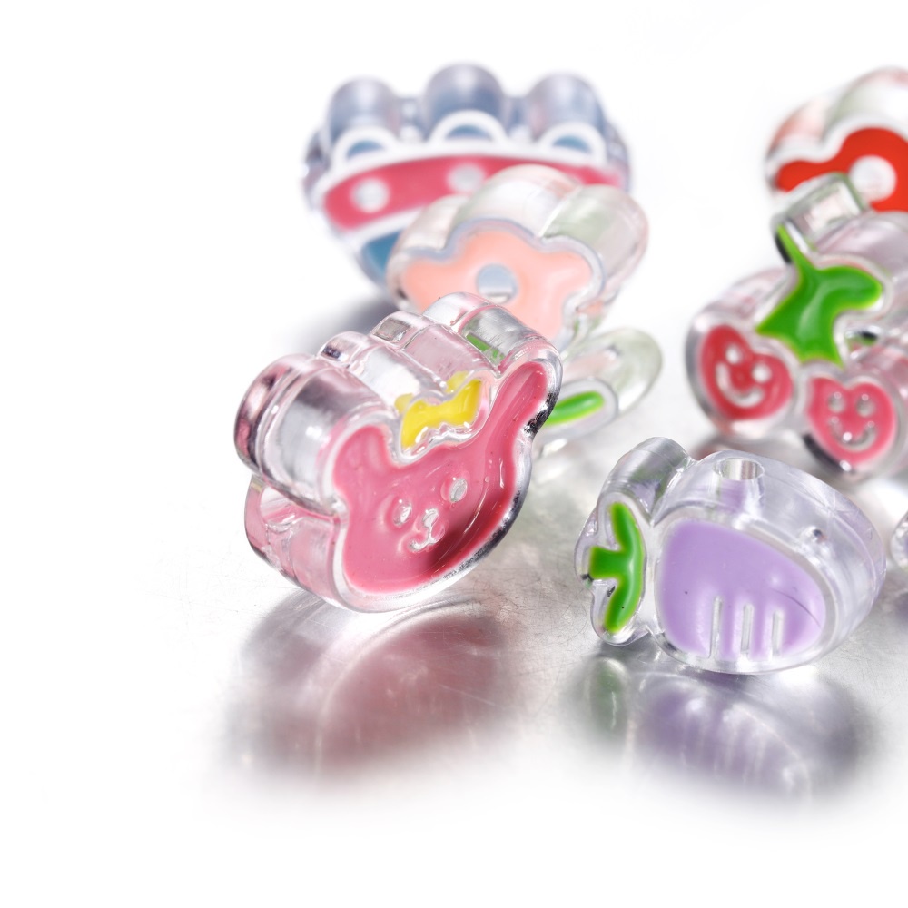 St.kunkka 5 cái hạt acrylic / mặt dây chuyền dễ thương chuỗi hạt vòng đeo tay làm