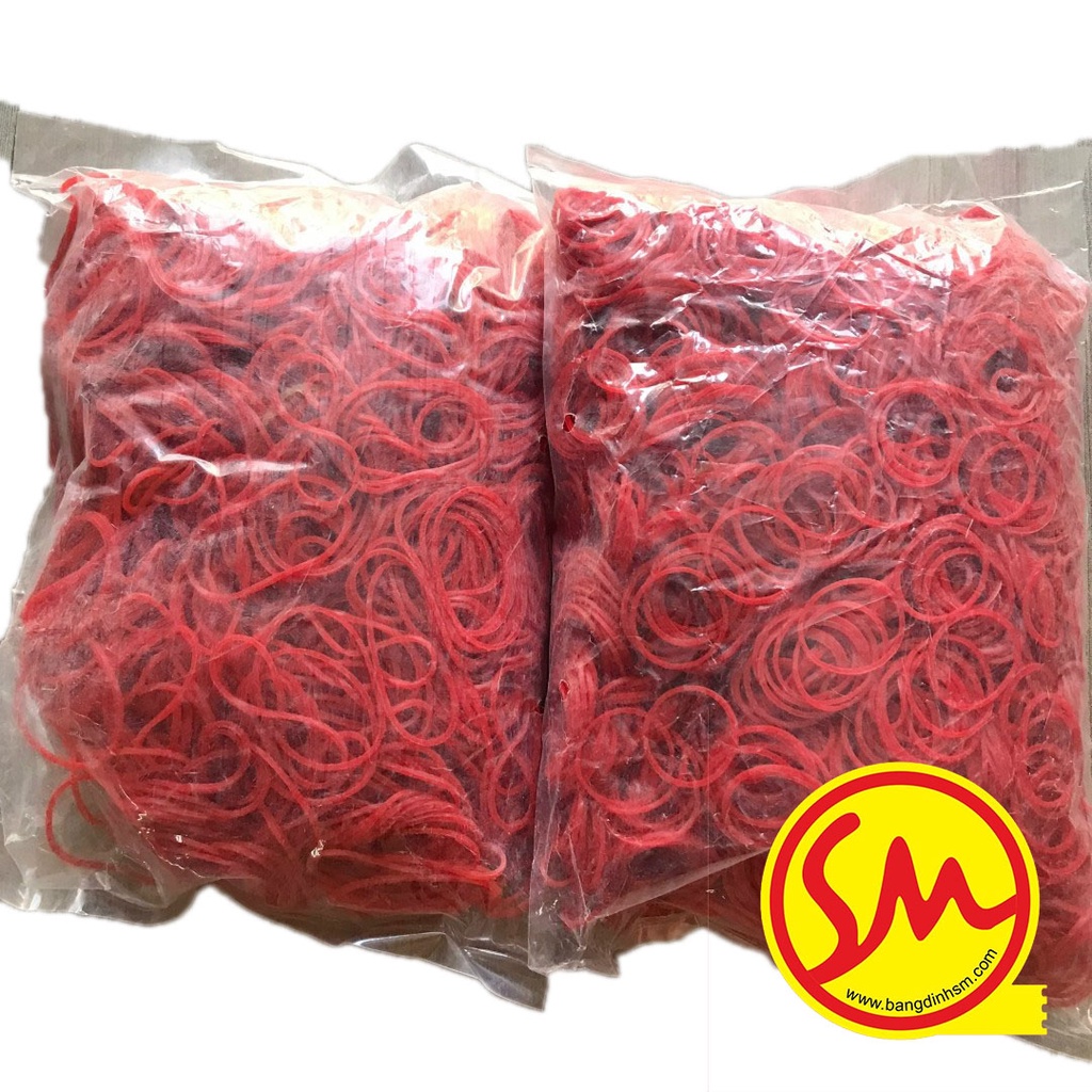 DÂY THUN DÂY NỊT, DÂY CHUN, VÒNG CHUN MÀU ĐỎ GIÁ RẺ 0.5kg dùng để BUỘC HÀNG rất thông dụng trong đời sống và công nghiệp