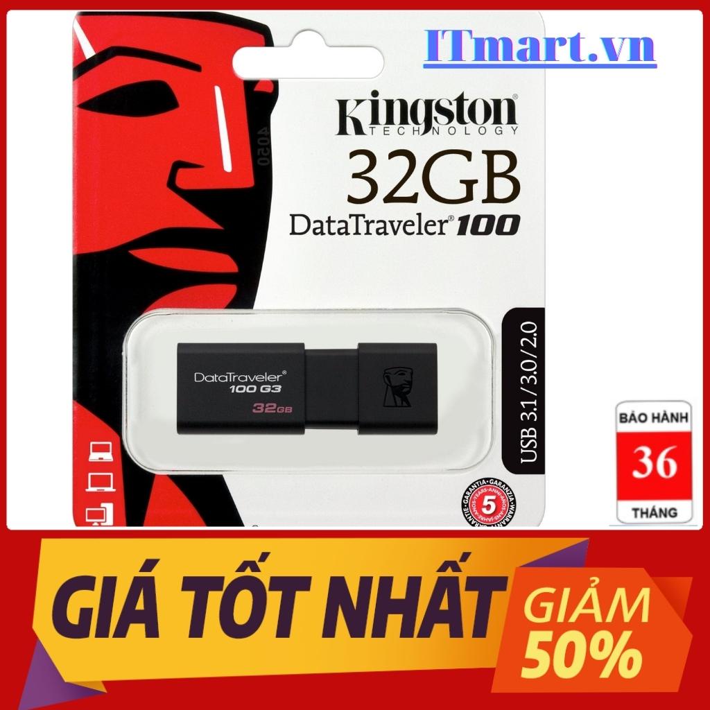 USB Kingston DT100G3 32GB 3.0 nhà phân phối Vĩnh Xuân