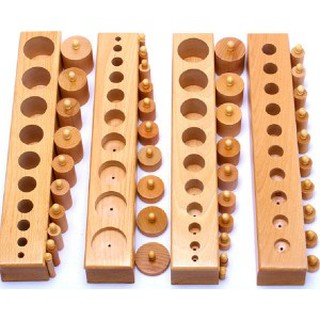 Giáo cụ Montessori Bộ hình trụ có núm size lớn