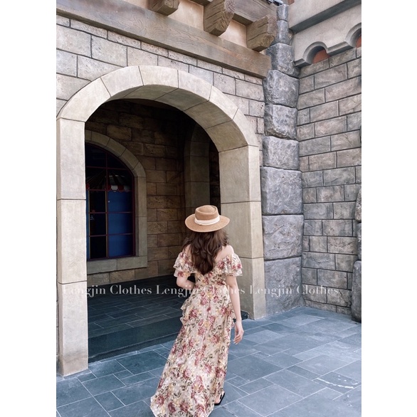 ẢNH THẬT SHOP CHỤP/  Đầm voan hoa vintage