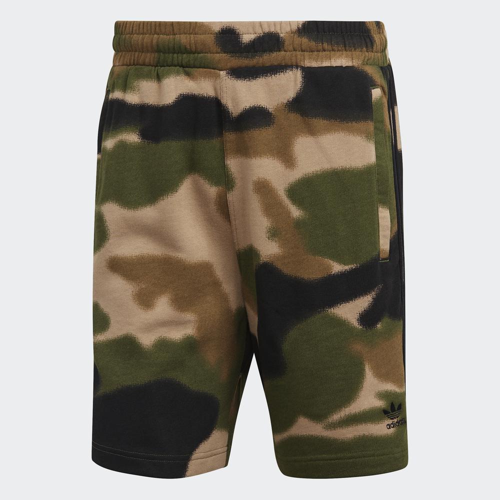 Quần Ngắn adidas ORIGINALS Nam Quần Short 3 Sọc Camo Màu xanh lá GN1887