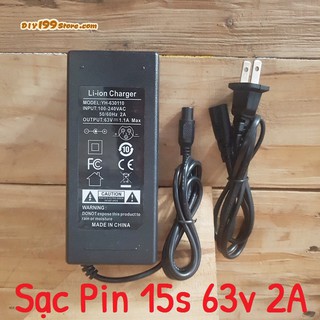 Sạc pin 63v- 2A - Sạc pin 15s Li-ion (15 cell pin lion nối tiếp)