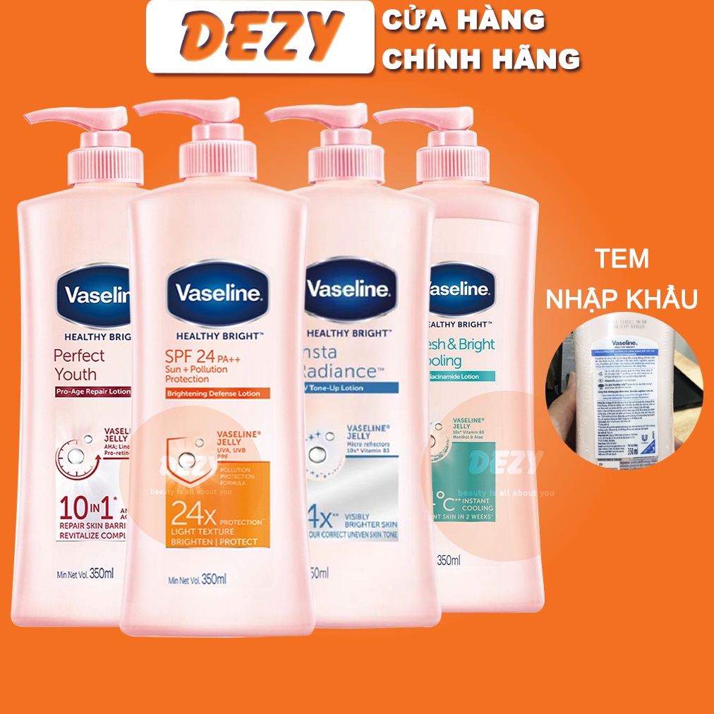 Sữa Dưỡng Thể Vaseline Trắng Da Gel Lotion Tinh Chất Dưỡng Ẩm Da Chống Nắng Collagen Ngừa Lão Hóa Tẩy Tế Bào Chết Dezy