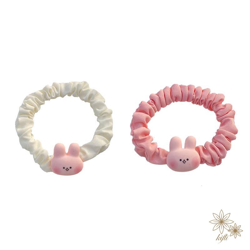 Dây Cột Tóc Cao Su Co Giãn Hình Thỏ Dễ Thương Cho Nữ