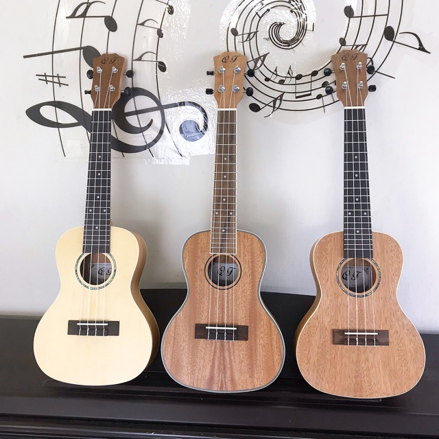 Đàn ukulele concert gỗ mộc size 23 tặng phụ kiện chất lượng