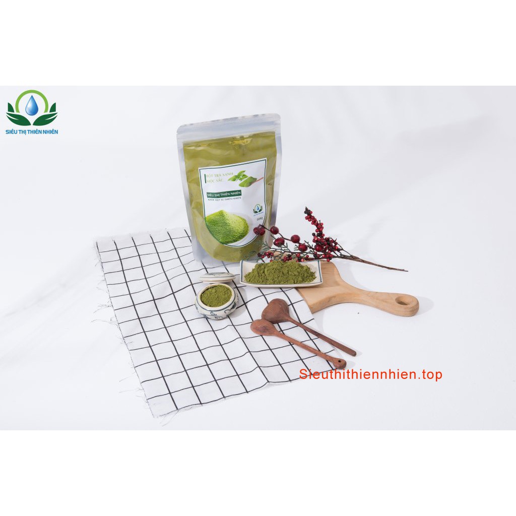 Bột trà xanh nguyên chất đóng túi zip thương hiệu Mộc Sắc