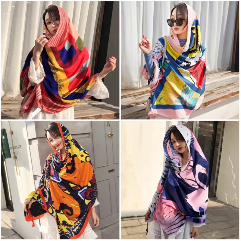 Khăn Đi Biển Hoạ Tiết Siêu Rực Rỡ Hàng Đẹp Loại 1