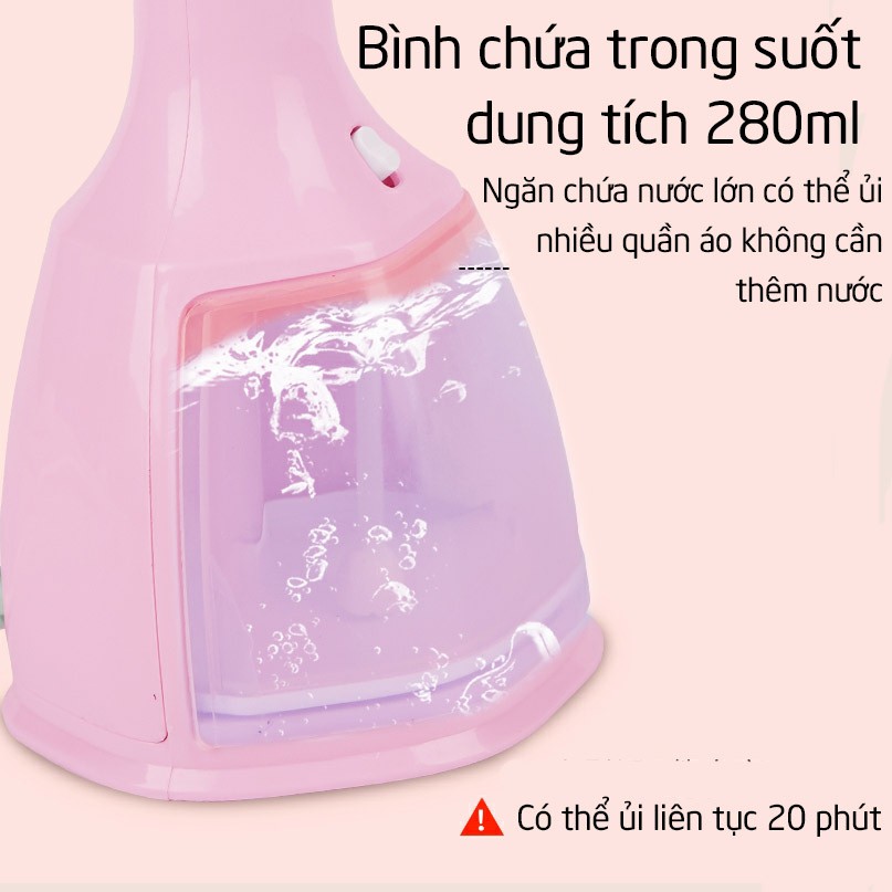 Bàn Ủi Hơi Nước Cầm Tay Changhong Bàn Là Hơi Nước Công Suất 1500W Dung Tích 280ml Nhỏ Gọn, Tiện Lợi