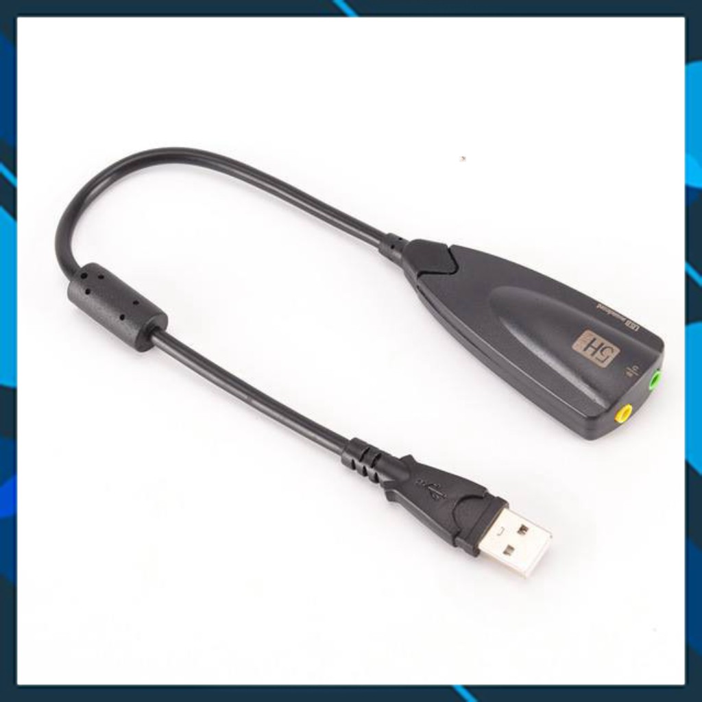 USB Sound card cao cấp 5Hv2 7.1 (Hàng Chính Hãng) Dây chia MIc và Loa từ cổng USB Sản phẩm chất lượng