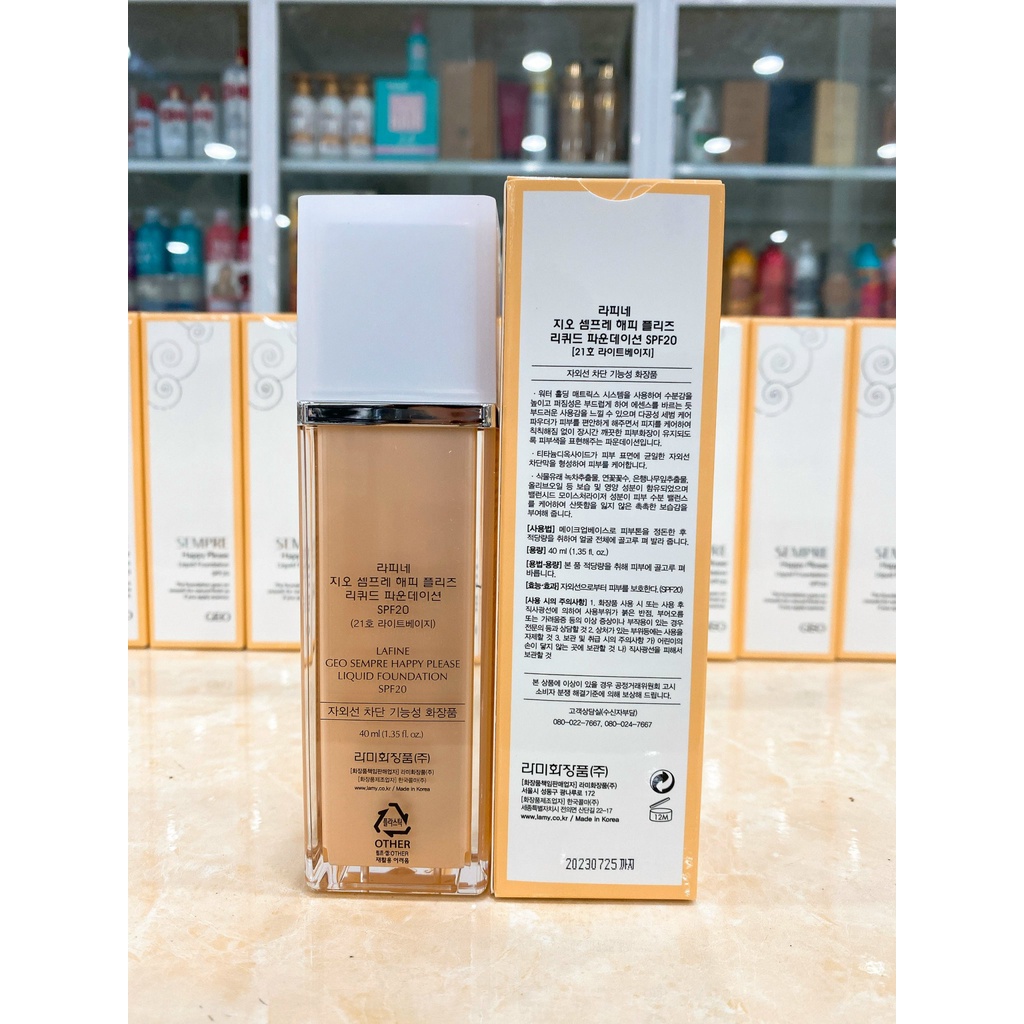 KEM NỀN GEO SEMPRE HAPPY &amp; PLEASE LIQUID FOUNDATION CHÍNH HÃNG HÀN QUỐC