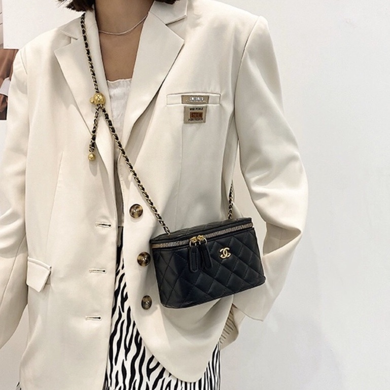 Túi đeo chéo dáng hộp nữ trần trám cao cấp đi chơi thời trang HH 353
