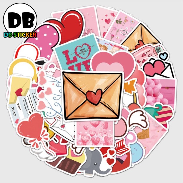 [50 Hình] Hình dán sticker phong cách tình yêu dễ thương dán trang trí mũ bảo hiểm, điện thoại, laptop - DB.115