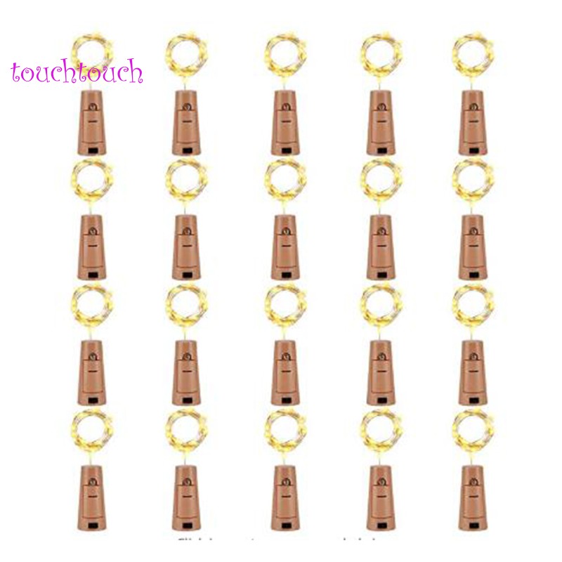 20pcs Warm White 10 Lamp Led Cork Lamp